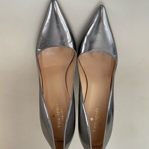 Kate Spade Metallic Silver Heels